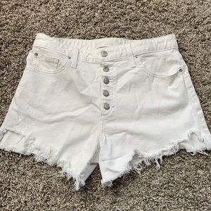 Joe’s Jeans the Smith white button front shorts